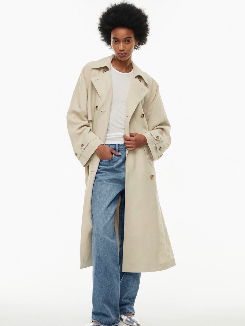 Aritzia Wilfred Phase Trench Coat - Lasso Taupe